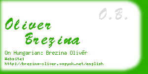 oliver brezina business card